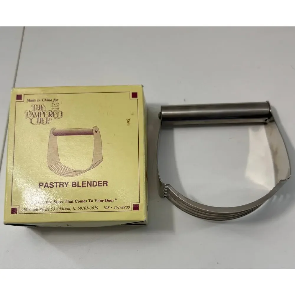 Pampered Chef 1680 Pastry Blender Cutter Retired Pie Crust Vintage w/ box